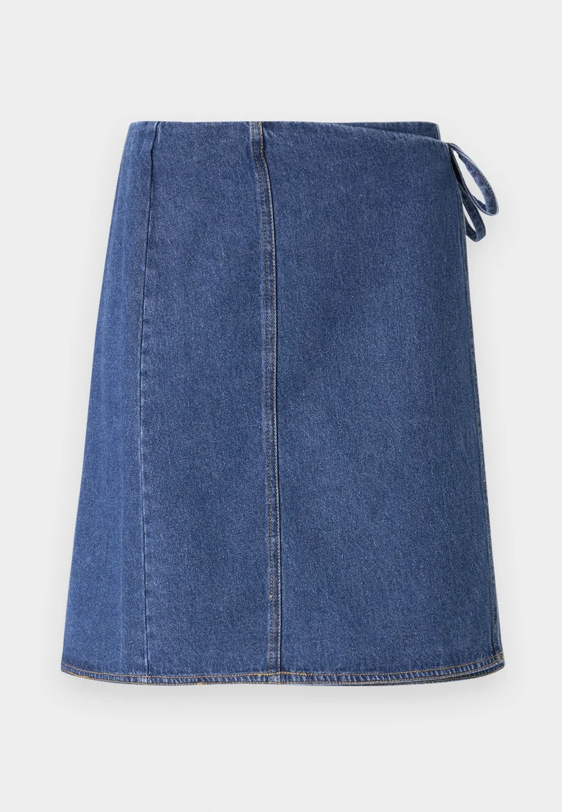 Wrap Denim Skirt