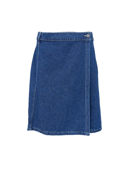 Wrap Denim Skirt