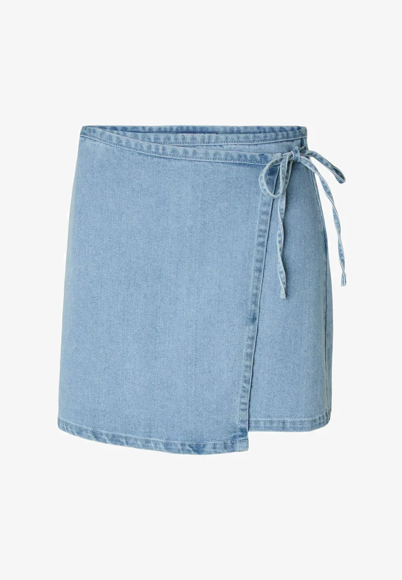 Wrap Denim Skirt