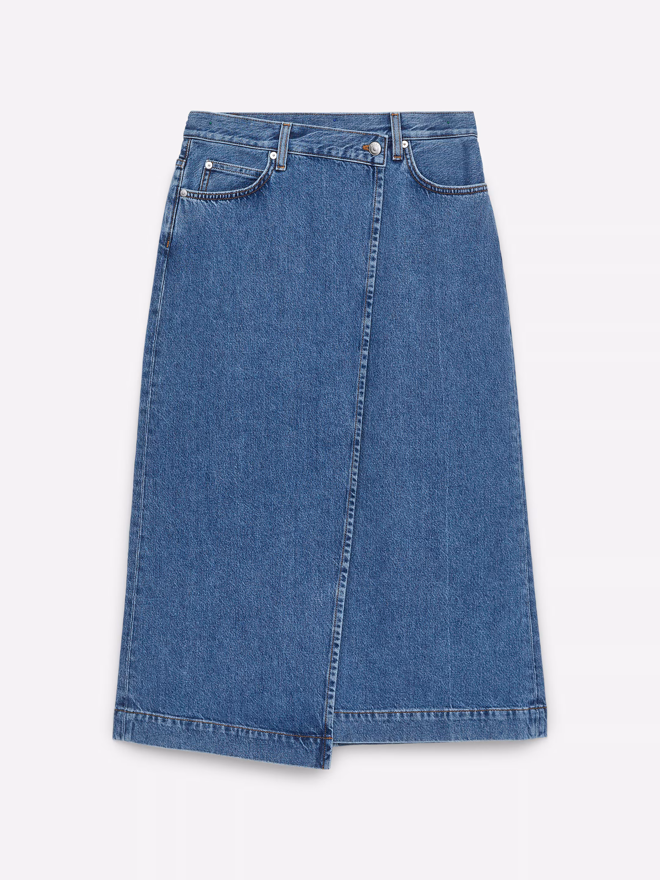 Wrap Denim Skirt